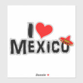 Ik hou van Mexico Sticker (Vel)