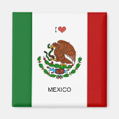 Ik hou van Mexico, Vlag van Mexico Magneet (Voorkant)