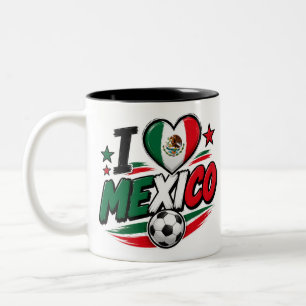 Ik hou van Mexico Voetbal Fan Mok   Mexicaanse Tro