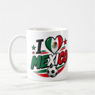 Ik hou van Mexico Voetbal Fan Mok   Mexicaanse Tro