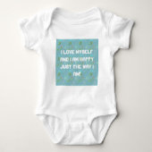 Ik hou van mezelf baby bodusuit romper (Voorkant)