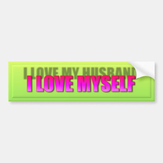 Ik hou van mezelf bumpersticker (Voorkant)