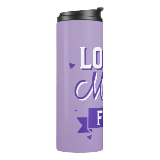 Ik hou van mezelf eerste liefde thermosbeker (Gedraaid links)