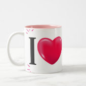 Ik hou van mezelf elegant tweekleurige koffiemok (Links)