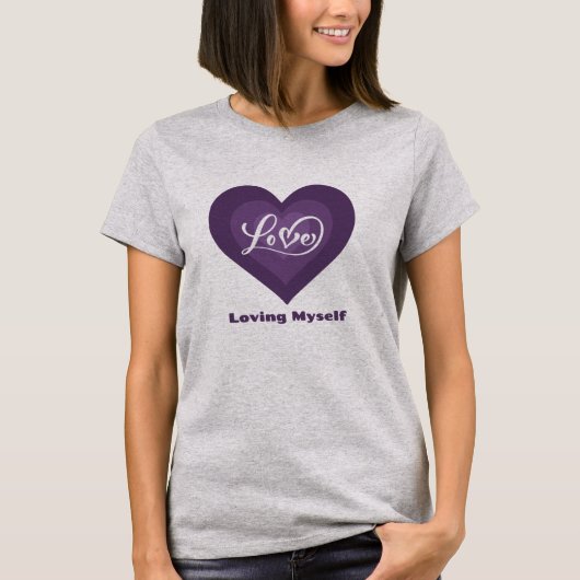 Ik hou van mezelf en van zelfliefde t-shirt (Voorkant)