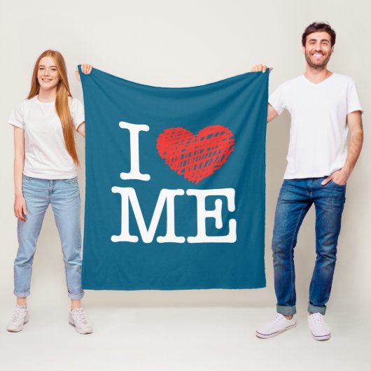 Ik hou van mezelf fleece deken (In situ)