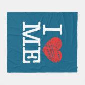 Ik hou van mezelf fleece deken (Voorkant (Horizontaal))
