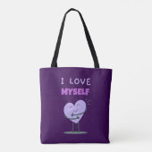 Ik hou van mezelf, ik hou van mezelf tote bag (Achterkant)