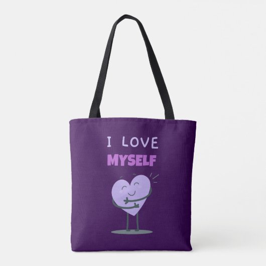 Ik hou van mezelf, ik hou van mezelf tote bag (Achterkant)
