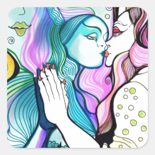 Ik hou van mezelf - of The Magic Mirror Vierkante Sticker