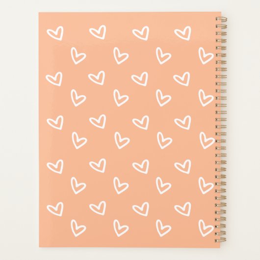 Ik hou van mezelf |Peach Fuzz & White aangepaste n Planner (Achterkant)