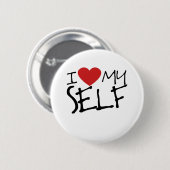 Ik hou van mezelf ronde button 5,7 cm (Voorkant /achterkant)