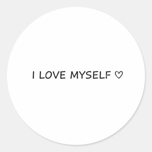 “Ik Hou Van Mezelf” Stickers – Schattig & Betaalba (Voorkant)
