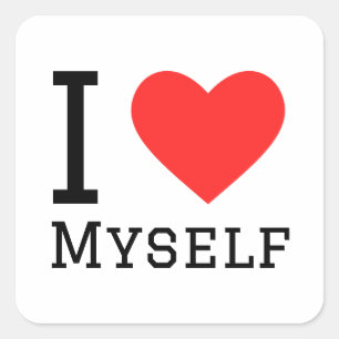 Ik hou van mezelf vierkante sticker