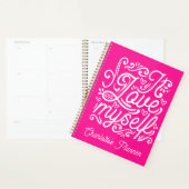 Ik hou van mezelf | Wit en Roze Custom Name Planne Planner (Display)