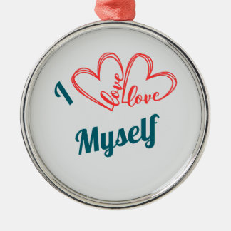 Ik Hou Van Mezelf - Zelfzorg Knop Metalen Ornament