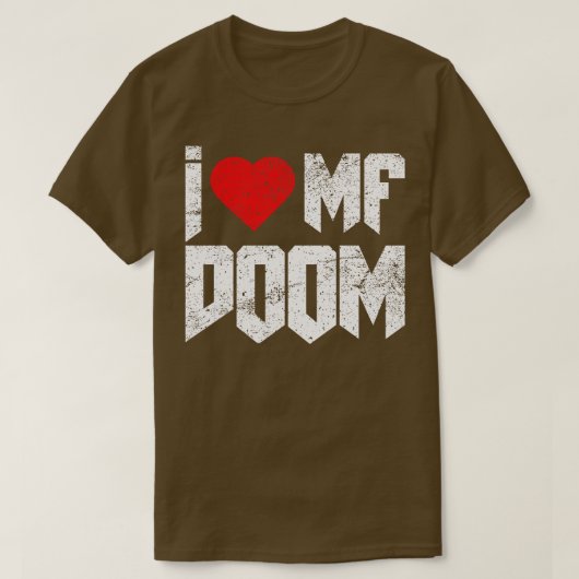 Ik hou van Mf Doom  bedroefd T-shirt (Design voorkant)