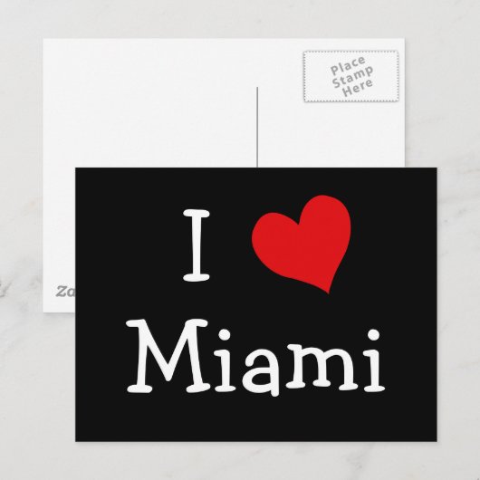 Ik hou van Miami Briefkaart (Voorkant / Achterkant)