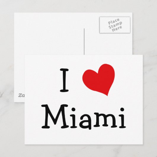Ik hou van Miami Briefkaart (Voorkant / Achterkant)