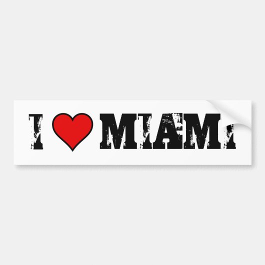~Ik hou van Miami~ BUMPERSTICKER (Voorkant)