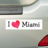 Ik hou van Miami Bumpersticker (Op auto)
