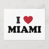 Ik hou van Miami Florida Briefkaart (Voorkant)