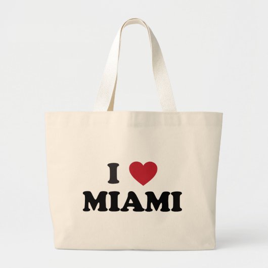 Ik hou van Miami Florida Grote Tote Bag (Voorkant)