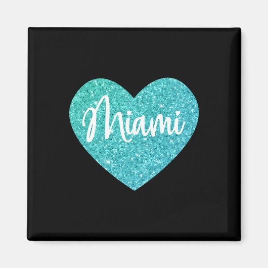 Ik hou van Miami Florida Hart Magneet (Voorkant)