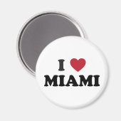 Ik hou van Miami Florida Magneet (Voorkant / Achterkant)