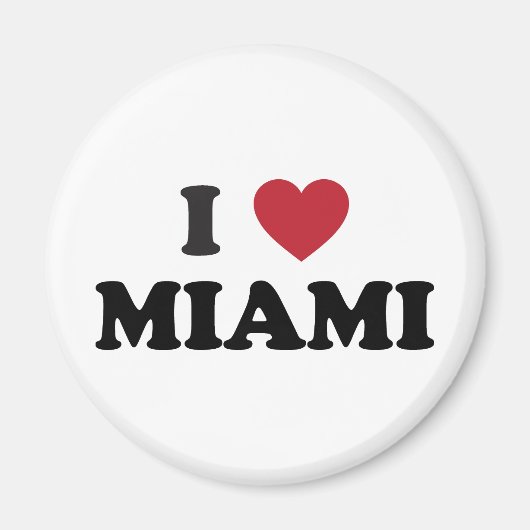 Ik hou van Miami Florida Magneet (Voorkant)