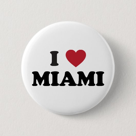 Ik hou van Miami Florida Ronde Button 5,7 Cm (Voorkant)