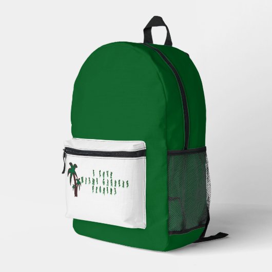 Ik hou van Miami Gardens, Florida Bedrukte Rugzak (Achterkant Hoek Rechts)