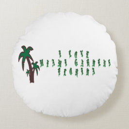 Ik hou van Miami Gardens, Florida Rond Kussen