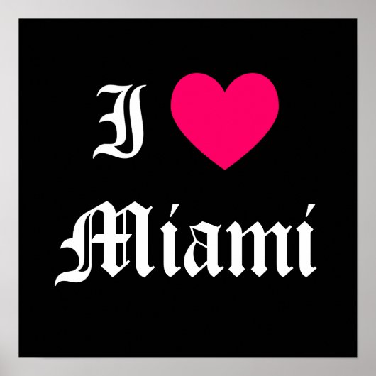 Ik hou van Miami Poster (Voorkant)