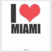 Ik hou van Miami Sticker (Vel)