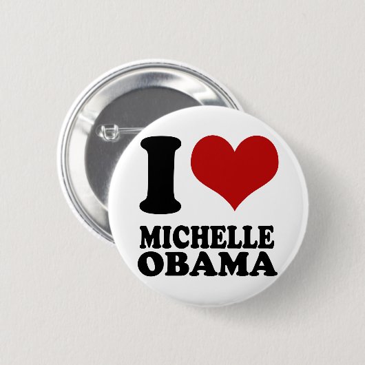 Ik hou van MIchelle Obama Button (Voorkant /achterkant)