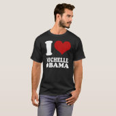 Ik hou van Michelle Obama (kijk eens uit) op shirt (Voorkant volledig)