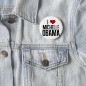 Ik hou van Michelle Obama Ronde Button 5,7 Cm (In situ)