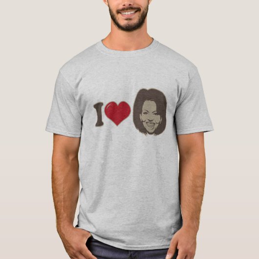 Ik hou van Michelle Obama T-Shirt (Voorkant)