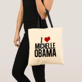 Ik hou van Michelle Obama Tote Bag (Voorkant (product))
