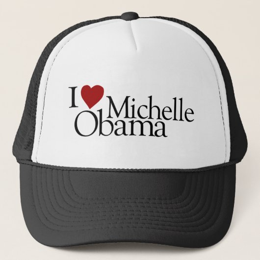 Ik hou van Michelle Obama Trucker Pet (Voorkant)