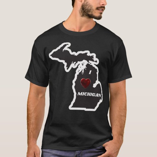 Ik hou van Michigan 3 T-shirt (Voorkant)