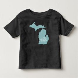 Ik hou van Michigan Blue Gray Kinder Shirts