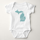Ik hou van Michigan Blue Gray Romper (Voorkant)