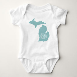 Ik hou van Michigan Blue Gray Romper
