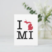 Ik hou van Michigan Briefkaart (Staand voorkant)