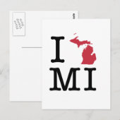 Ik hou van Michigan Briefkaart (Voorkant / Achterkant)