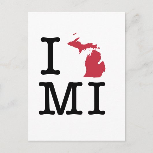 Ik hou van Michigan Briefkaart (Voorkant)