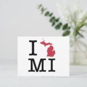Ik hou van Michigan Briefkaart (Staand voorkant)