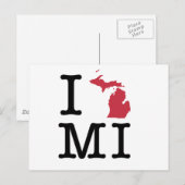 Ik hou van Michigan Briefkaart (Voorkant / Achterkant)